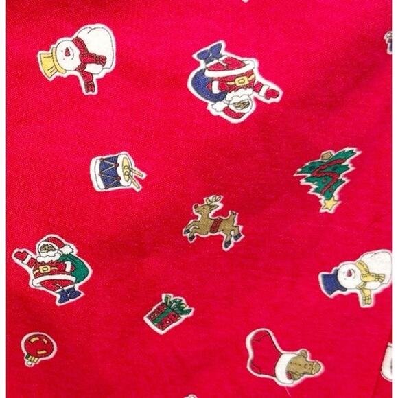 STEVEN ROSS Christmas Overall Dress Red Knit Jumper Teacher Holiday VTG Sz S - Picture 2 of 8